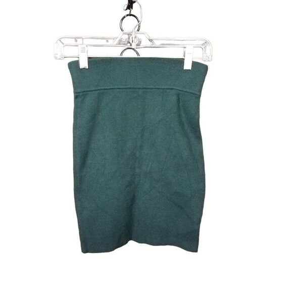 Express Small Green Womens Pull On Stretch Mini Short Skirt Sz S Casual Career - Picture 1 of 9